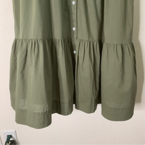 Veronica Beard Jeans Womens Green Houghton Tiered cotton midi dress S - Picture 3 of 10